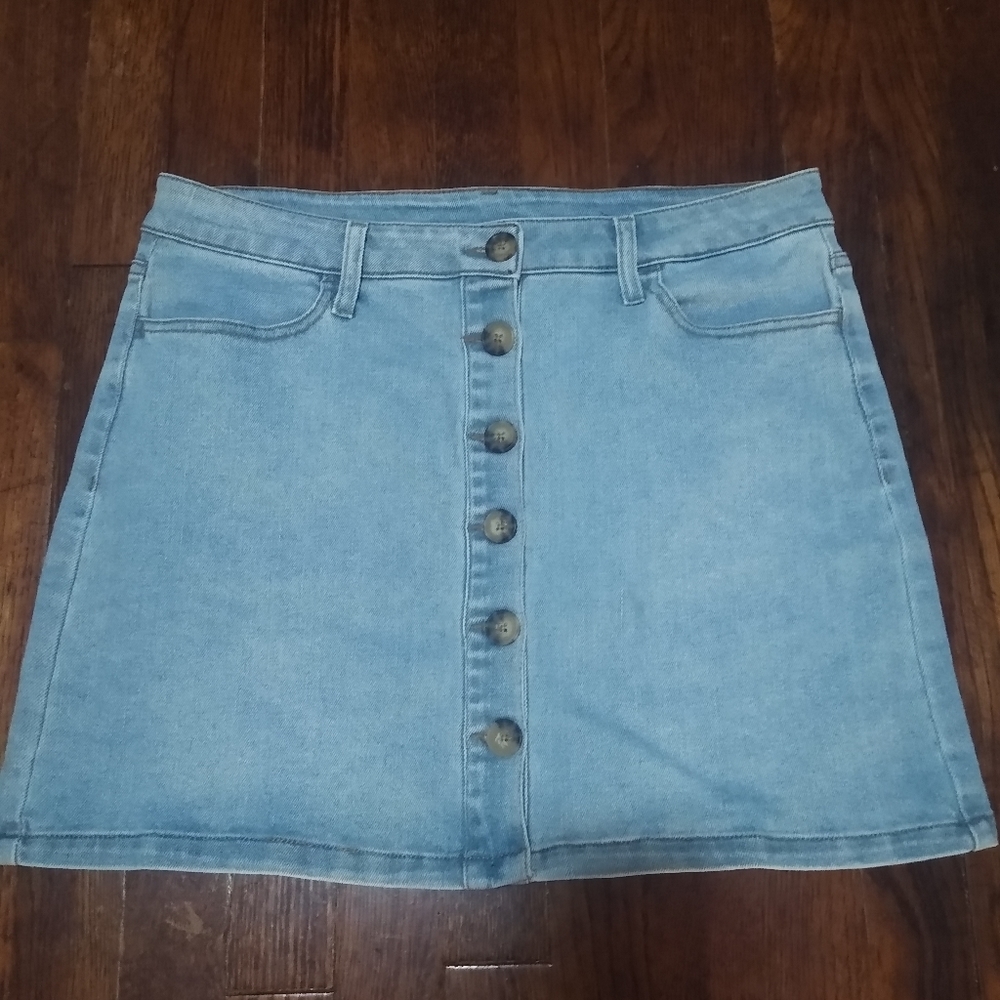 Button Front Denim Skirt sz 13